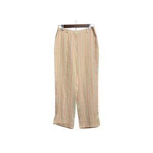 Women's Georges Rech Synonyme Beige and Orange Linen Pants - Size 38